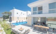 Luxurious outdoor space with pool and modern architecture at villas in Cyprus Protaras