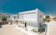 Modern minimalist villa in  Ayia Napa with sleek lines and geometric design.