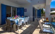 Luxurious outdoor dining area in Cyprus Villa Rent, ideal for alfresco meals and socializing.